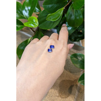 2.04&nbsp;Ct.Tw.Total Carat Weight Blue Sapphire Pair from Ceylon (Sri Lanka) Life Style