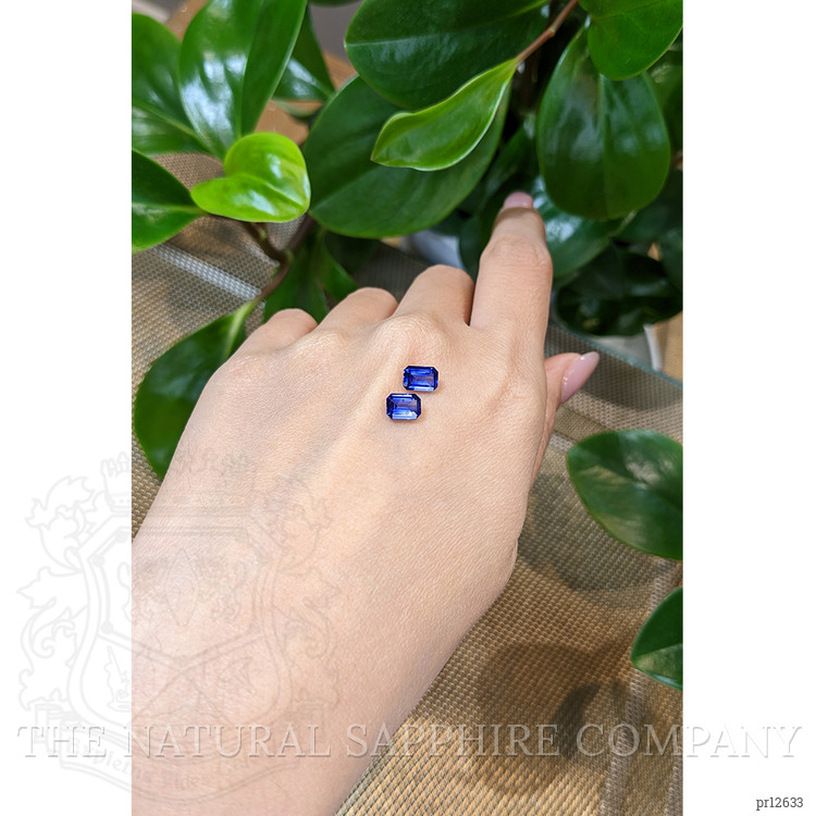 2.04 Ct.Tw. Blue Sapphire Pair from Ceylon (Sri Lanka)
