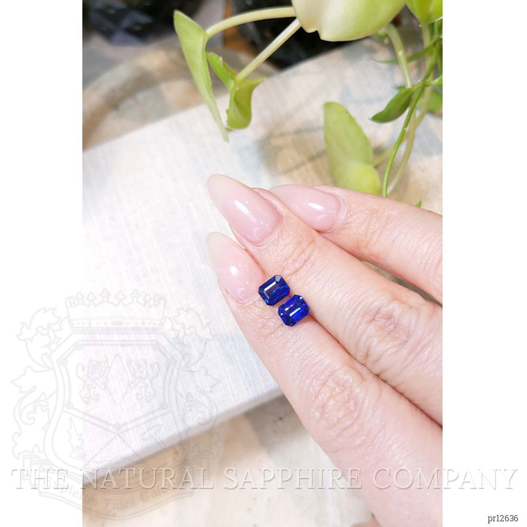 2.23 Ct.Tw. Blue Sapphire Pair from Ceylon (Sri Lanka)