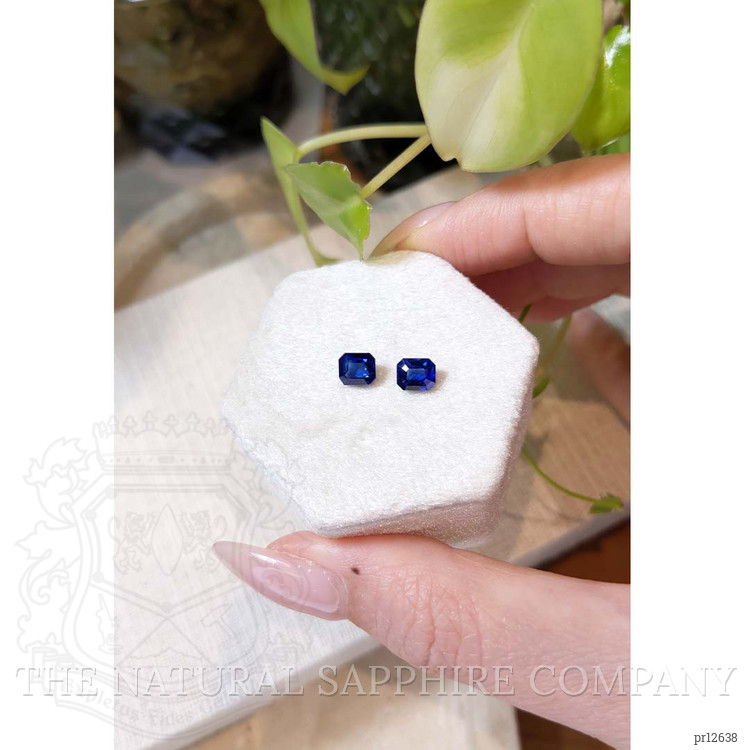 1.80 Ct.Tw. Blue Sapphire Pair from Ceylon (Sri Lanka)