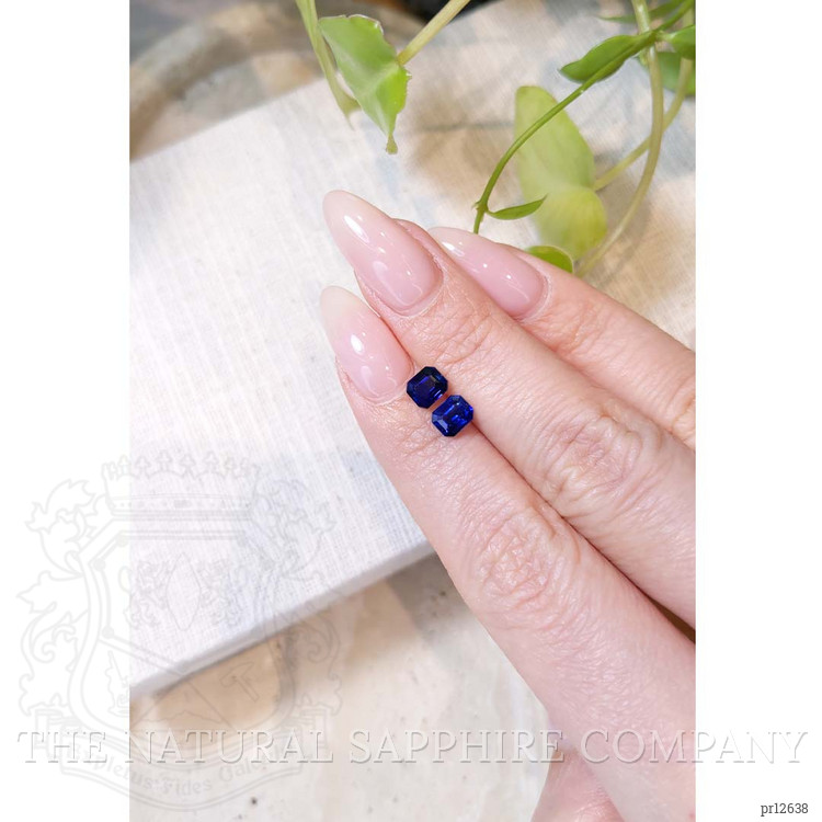 1.80 Ct.Tw. Blue Sapphire Pair from Ceylon (Sri Lanka)