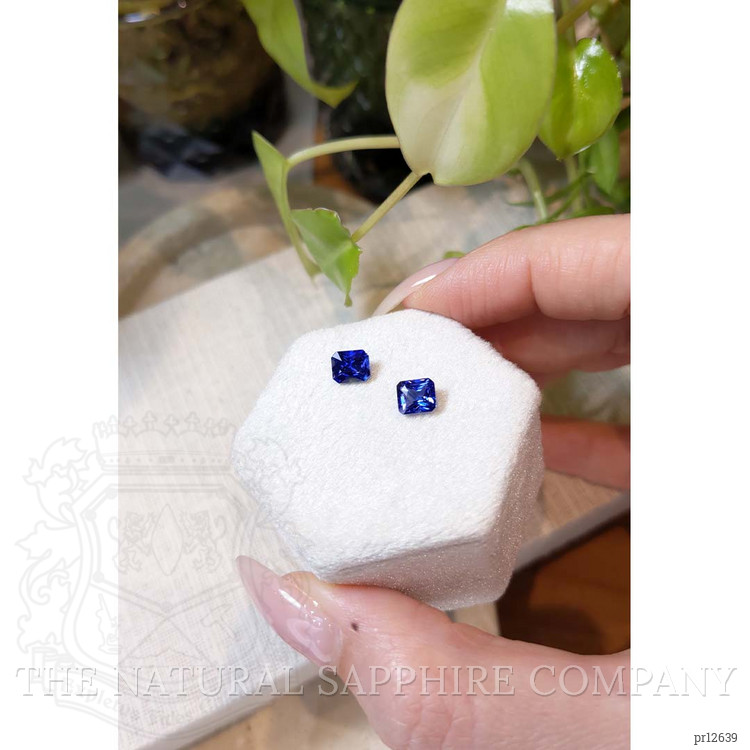 2.12 Ct.Tw. Blue Sapphire Pair from Ceylon (Sri Lanka)