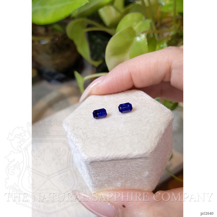 1.88 Ct.Tw. Blue Sapphire Pair from Ceylon (Sri Lanka)