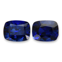 1.36&nbsp;Ct.Tw.Total Carat Weight Blue Sapphire Pair from Ceylon (Sri Lanka) Video
