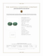11.21 Ct.Tw.Total Carat Weight Cabochon Jade Pair from Burma (Myanmar) Scan Report