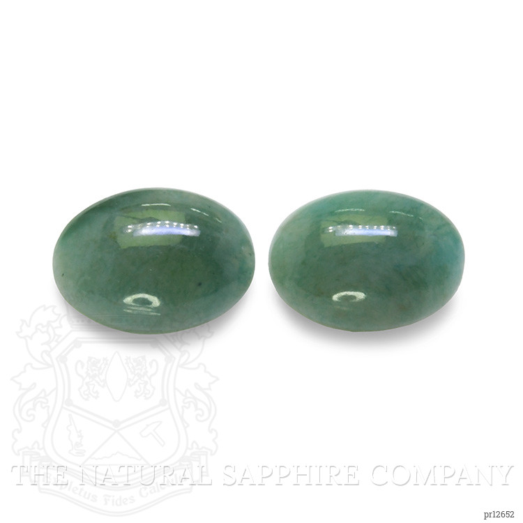 11.21 Ct.Tw. Cabochon Malachite Pair from Russia
