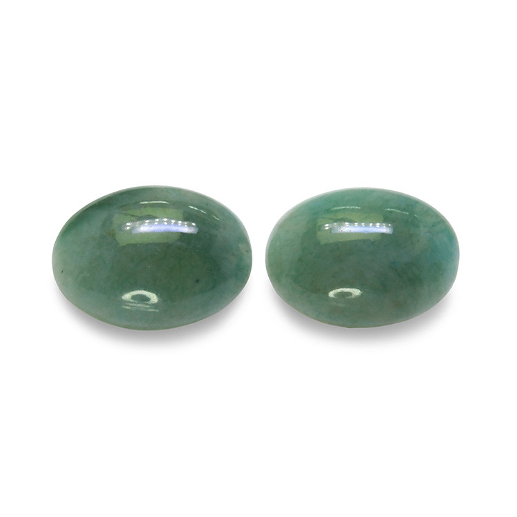 11.21 Ct.Tw. Cabochon Malachite Pair from Russia