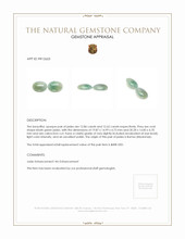25.48 Ct.Tw.Total Carat Weight Bluish Green Cabochon Jade Pair from Burma (Myanmar) Appraisal