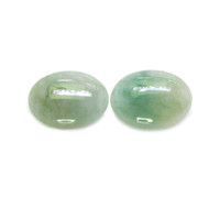 25.48&nbsp;Ct.Tw.Total Carat Weight Cabochon Jade Pair from Burma (Myanmar) Video