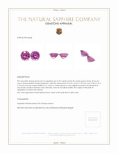 0.79&nbsp;Ct.Tw.Total Carat Weight Pinkish Purple Sapphire Pair from Ceylon (Sri Lanka) Appraisal