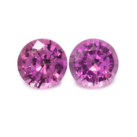 0.79&nbsp;Ct.Tw.Total Carat Weight Pinkish Purple Sapphire Pair from Ceylon (Sri Lanka) Video