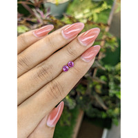0.79&nbsp;Ct.Tw.Total Carat Weight Pinkish Purple Sapphire Pair from Ceylon (Sri Lanka) Life Style