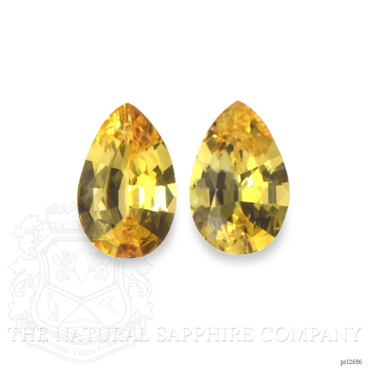 0.79 Ct.Tw. Yellow Sapphire Pair from Ceylon (Sri Lanka)