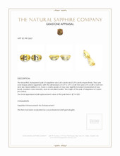 1.19&nbsp;Ct.Tw.Total Carat Weight Yellow Sapphire Pair from Ceylon (Sri Lanka) Appraisal