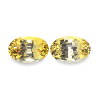 1.19&nbsp;Ct.Tw.Total Carat Weight Yellow Sapphire Pair from Ceylon (Sri Lanka) Video