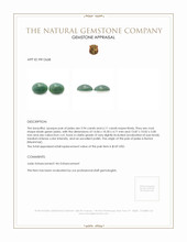 12.05&nbsp;Ct.Tw.Total Carat Weight Cabochon Jade Pair from Burma (Myanmar) Appraisal