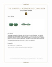 12.05 Ct.Tw.Total Carat Weight Cabochon Jade Pair from Burma (Myanmar) Appraisal