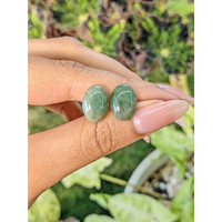10.64&nbsp;Ct.Tw.Total Carat Weight Cabochon Jade Pair from Burma (Myanmar) Life Style