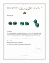 52.51&nbsp;Ct.Tw.Total Carat Weight Cabochon Malachite Pair from Russia Appraisal