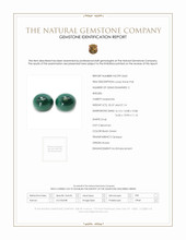 52.51 Ct.Tw.Total Carat Weight Cabochon Malachite Pair from Russia Scan Report