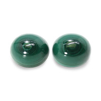 52.51 Ct.Tw.Total Carat Weight Cabochon Malachite Pair from Russia Video