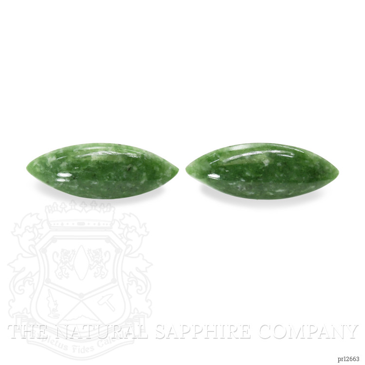 12.25 Ct.Tw. Cabochon Jade Pair from Burma (Myanmar)