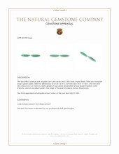 13.82 Ct.Tw.Total Carat Weight Cabochon Jade Pair from Burma (Myanmar) Appraisal