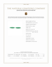 13.82 Ct.Tw.Total Carat Weight Green Cabochon Jade Pair from Burma (Myanmar) Scan Report