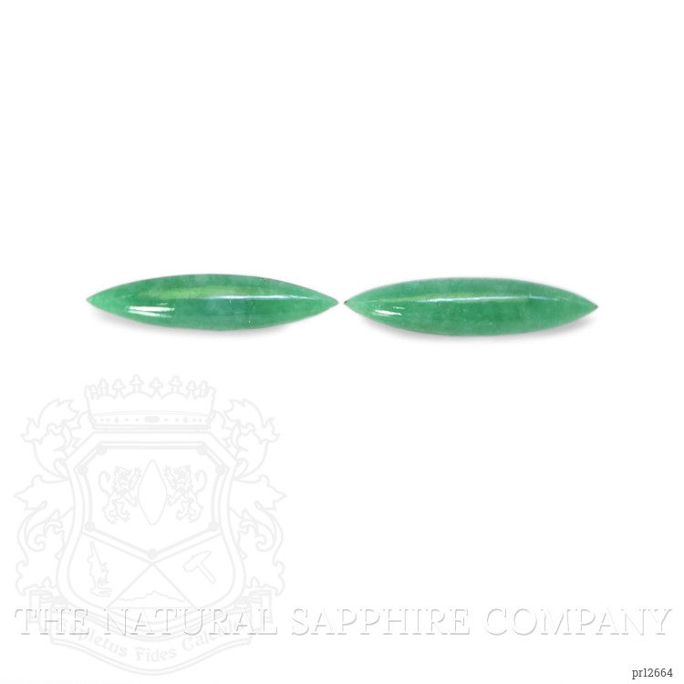 13.82 Ct.Tw. Cabochon Jade Pair from Burma (Myanmar)