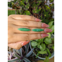 13.82&nbsp;Ct.Tw.Total Carat Weight Cabochon Jade Pair from Burma (Myanmar) Life Style