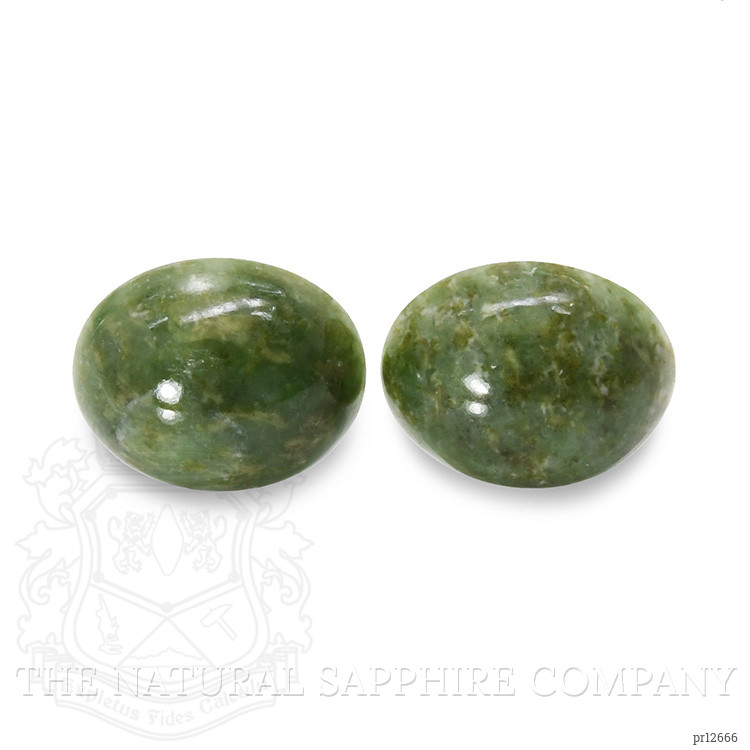 8.86 Ct.Tw. Cabochon Jade Pair from Burma (Myanmar)