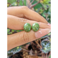 8.86&nbsp;Ct.Tw.Total Carat Weight Cabochon Jade Pair from Burma (Myanmar) Life Style