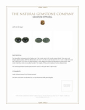 13.87 Ct.Tw.Total Carat Weight Green Cabochon Jade Pair from Burma (Myanmar) Appraisal