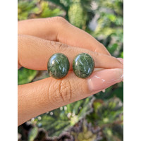 13.87&nbsp;Ct.Tw.Total Carat Weight Cabochon Jade Pair from Burma (Myanmar) Life Style