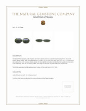 8.33 Ct.Tw.Total Carat Weight Green Cabochon Jade Pair from Burma (Myanmar) Appraisal