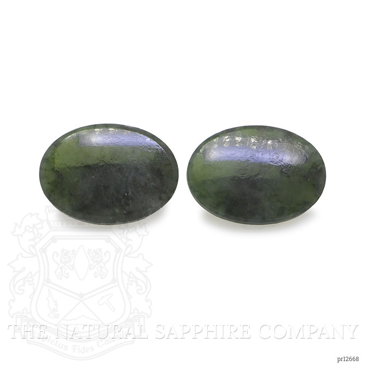8.33 Ct.Tw. Cabochon Jade Pair from Burma (Myanmar)