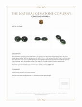 14.27 Ct.Tw.Total Carat Weight Green Cabochon Jade Pair from Burma (Myanmar) Appraisal