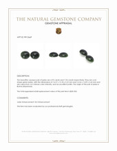 14.27 Ct.Tw.Total Carat Weight Green Cabochon Jade Pair from Burma (Myanmar) Appraisal