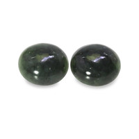 14.27&nbsp;Ct.Tw.Total Carat Weight Cabochon Jade Pair from Burma (Myanmar) Video