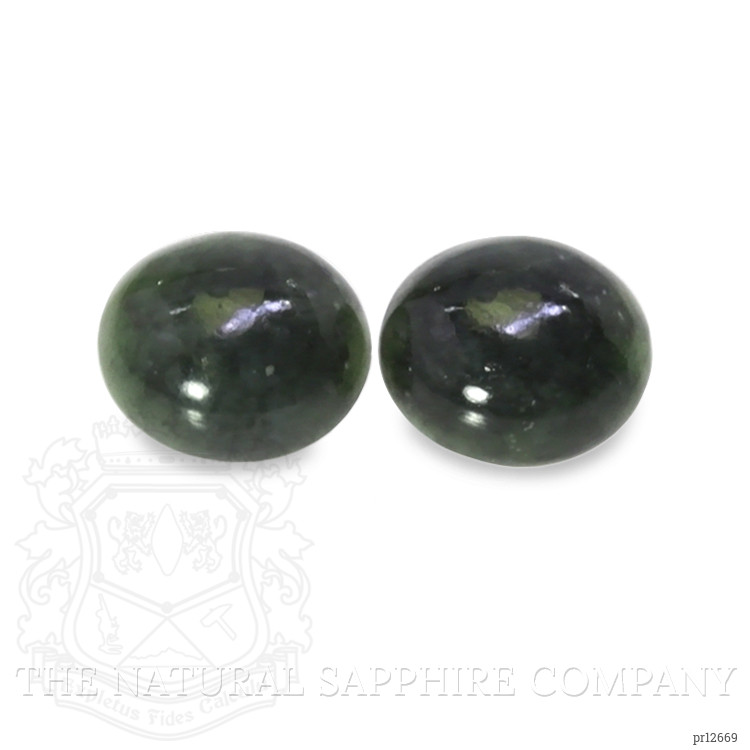 14.27 Ct.Tw. Cabochon Jade Pair from Burma (Myanmar)