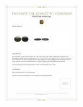 12.19 Ct.Tw.Total Carat Weight Green Cabochon Jade Pair from Burma (Myanmar) Appraisal