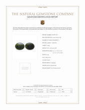 12.19 Ct.Tw.Total Carat Weight Green Cabochon Jade Pair from Burma (Myanmar) Scan Report