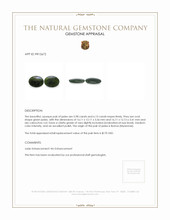12.11 Ct.Tw.Total Carat Weight Green Cabochon Jade Pair from Burma (Myanmar) Appraisal