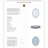 12.11 Ct.Tw.Total Carat Weight Cabochon Jade Pair from Burma (Myanmar) 3 D Scan Report