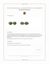 9.16 Ct.Tw.Total Carat Weight Yellowish Green Cabochon Jade Pair from Burma (Myanmar) Appraisal