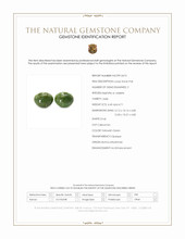 9.16 Ct.Tw.Total Carat Weight Yellowish Green Cabochon Jade Pair from Burma (Myanmar) Scan Report