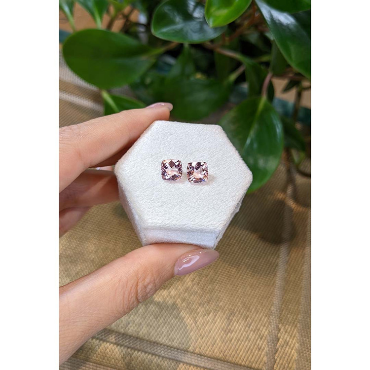 3.63 Ct.Tw. Morganite Pair from Brazil