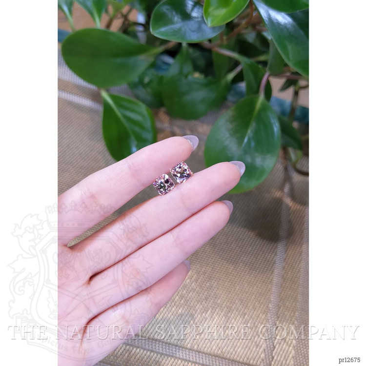 3.63 Ct.Tw. Morganite Pair from Brazil