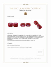 79.62&nbsp;Ct.Tw.Total Carat Weight Ruby Pair from Mozambique Appraisal