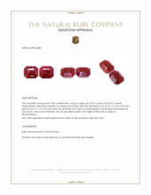 79.62 Ct.Tw.Total Carat Weight Ruby Pair from Mozambique Appraisal